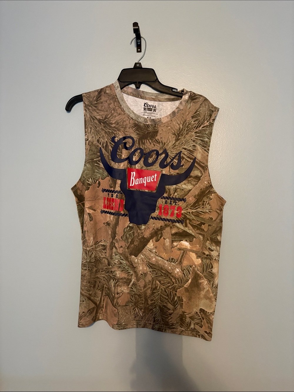 Men’s Camo COORS Sleeveless Tank Top - Brown/Green NWT